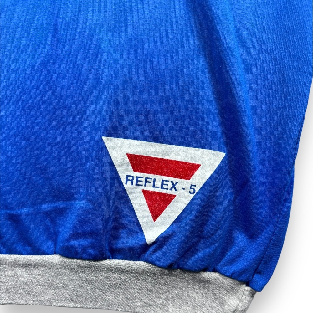 Reflex-5 Mens Sweatshirt Long Sleeves Crew Neck Pullover Colorblock Blue Gray M - Picture 2 of 8